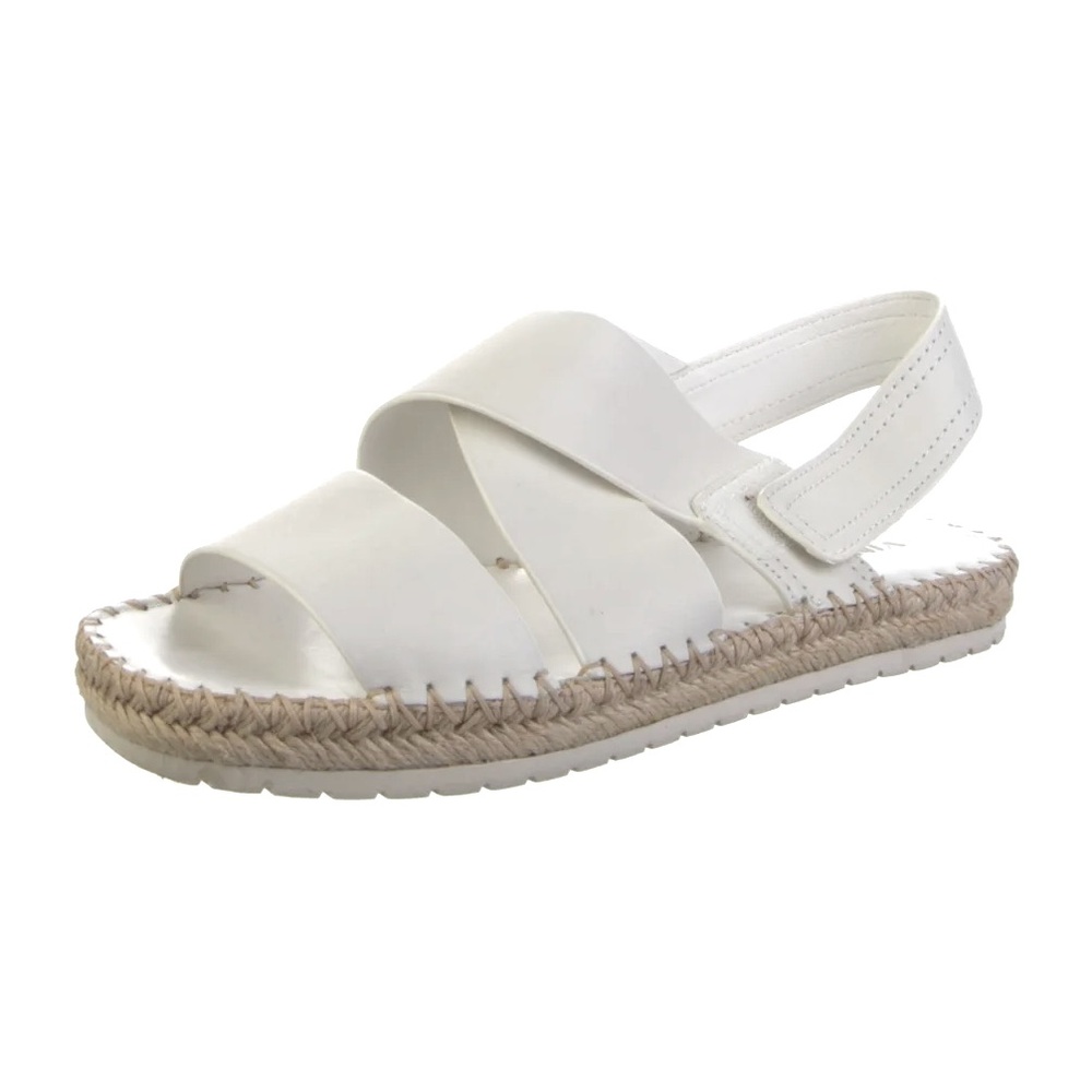 Vince White Leather Espadrille Sandals size 9.5